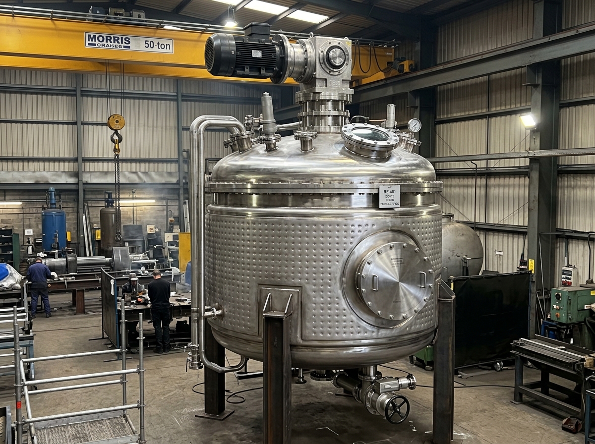 Jacketed Chemical Reaction Vessel Fabricated at Vatva GIDC Ahmedabad by JMEF