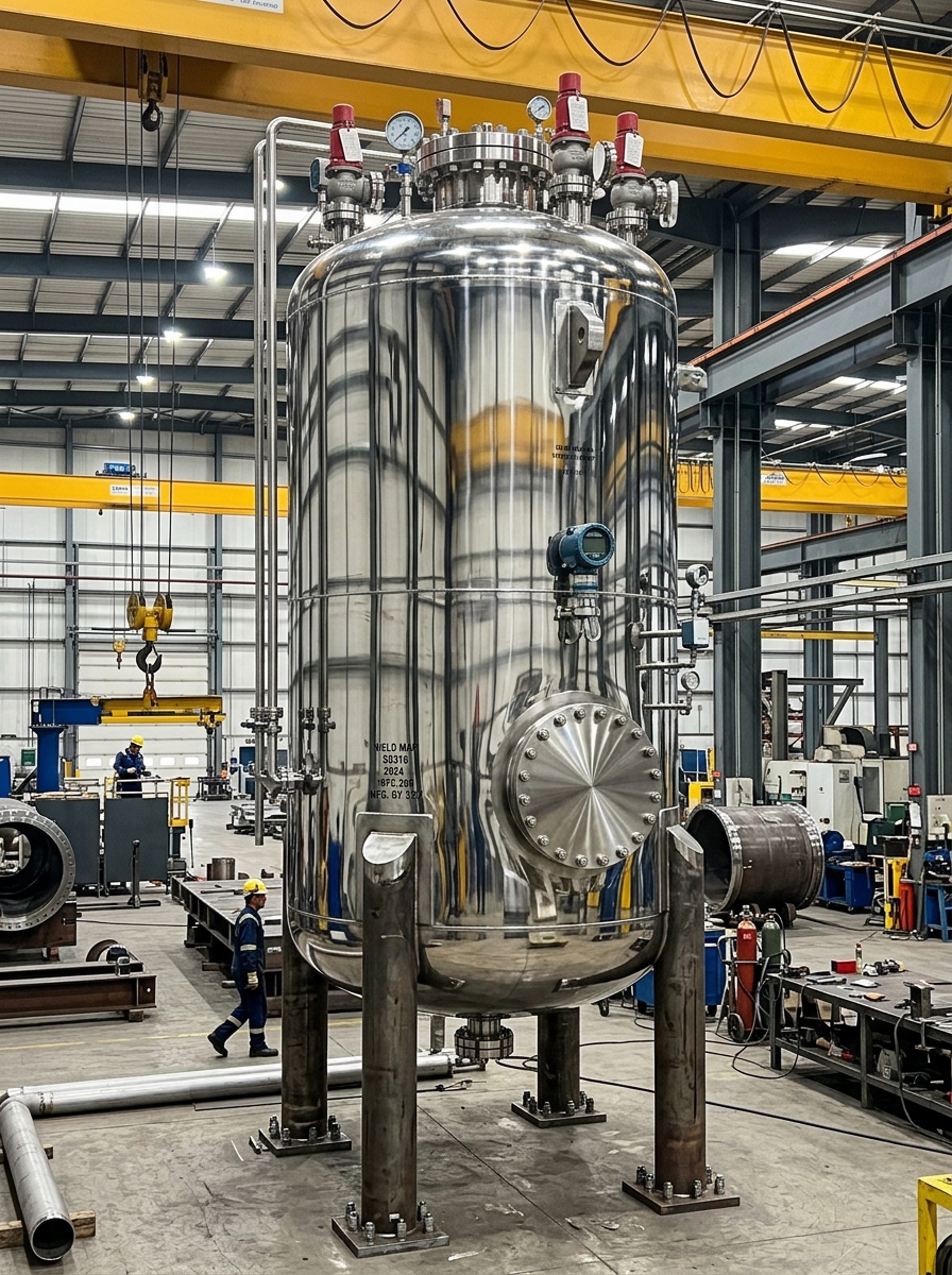 Industrial Pressure Vessel Fabricated at Vatva GIDC Ahmedabad by JMEF